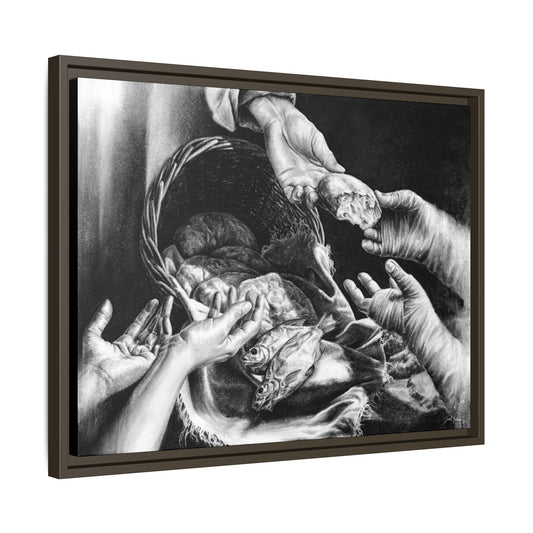 "Loaves and Fishes" Framed Canvas