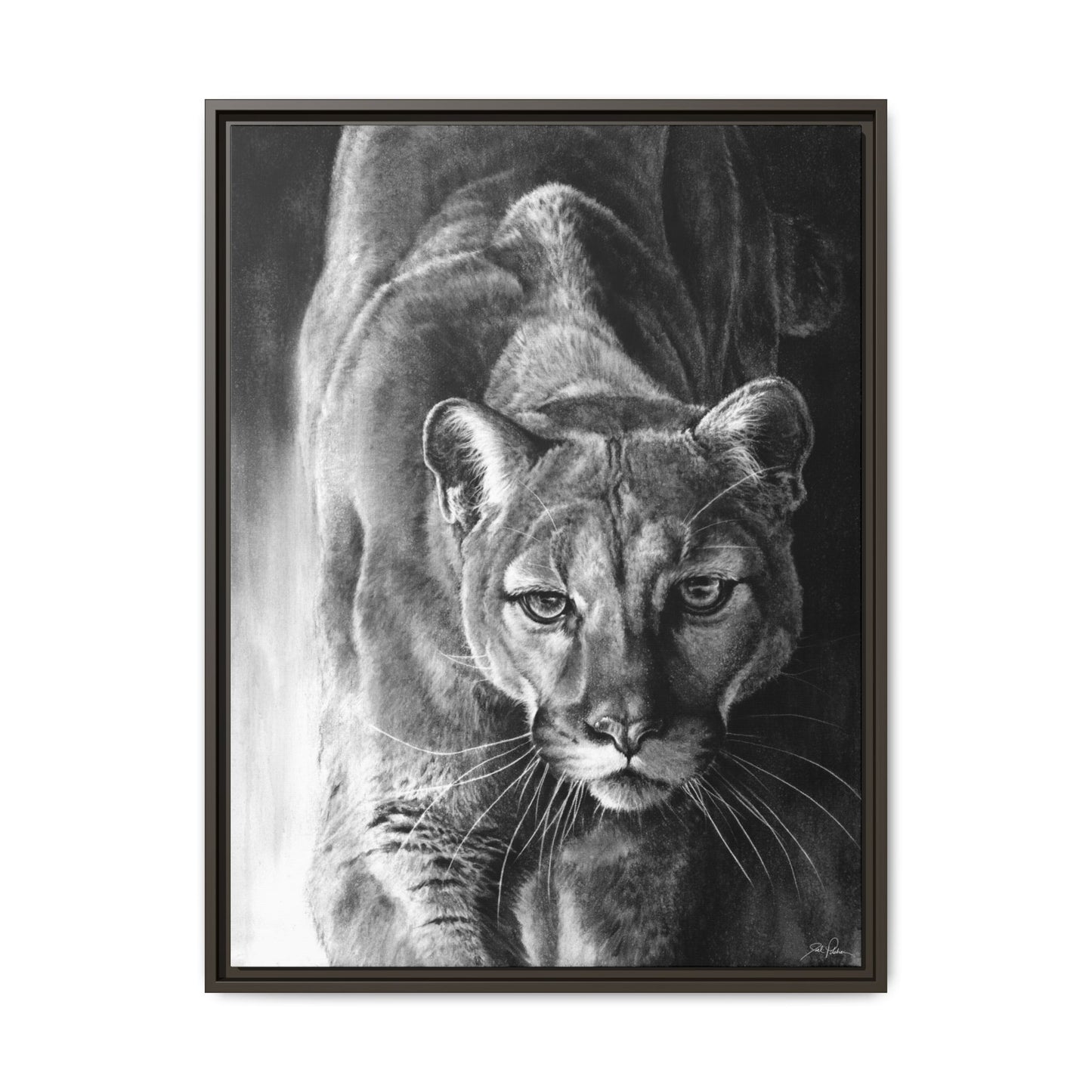 "Watcher in the Woods" Framed Canvas