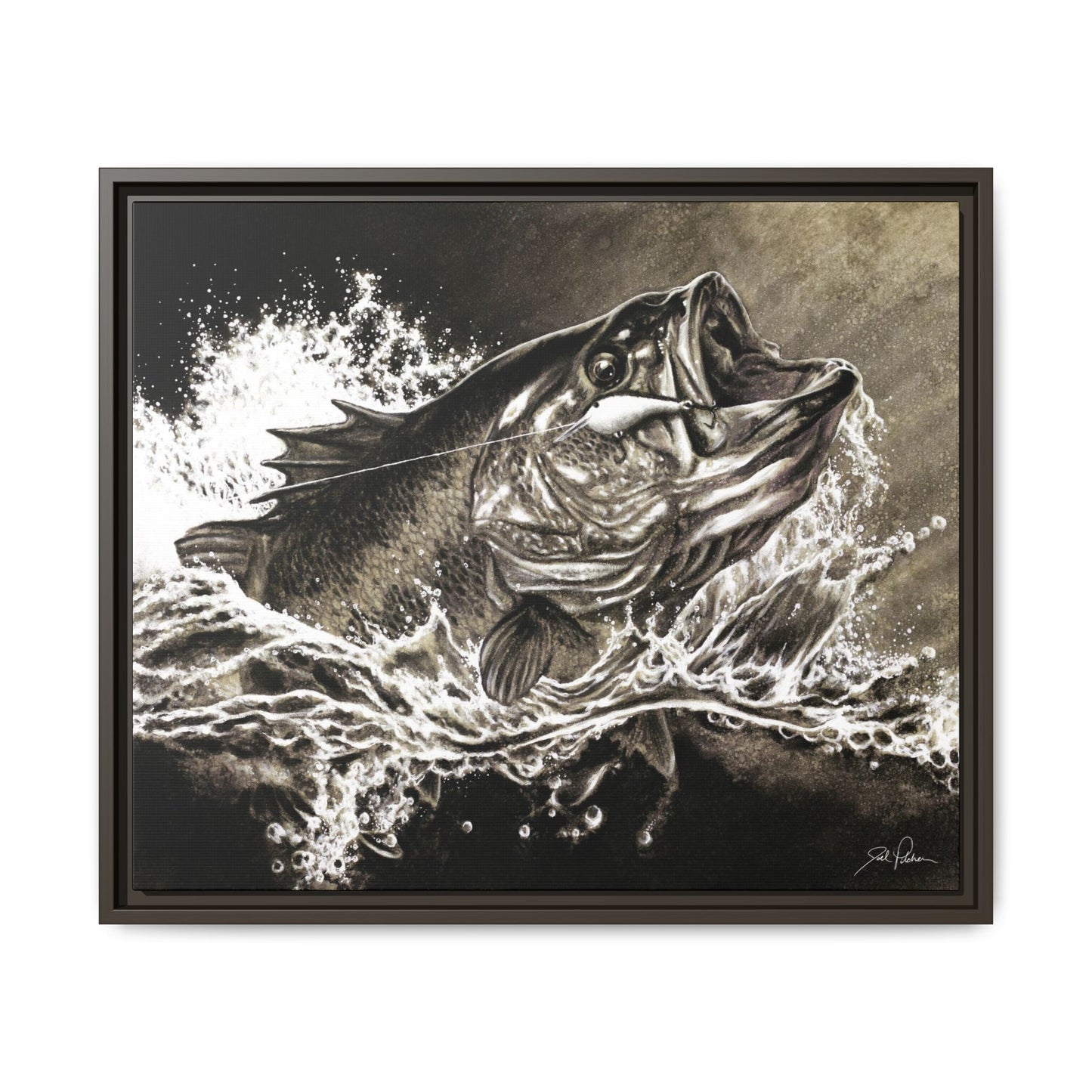 "Hooked" Framed Canvas
