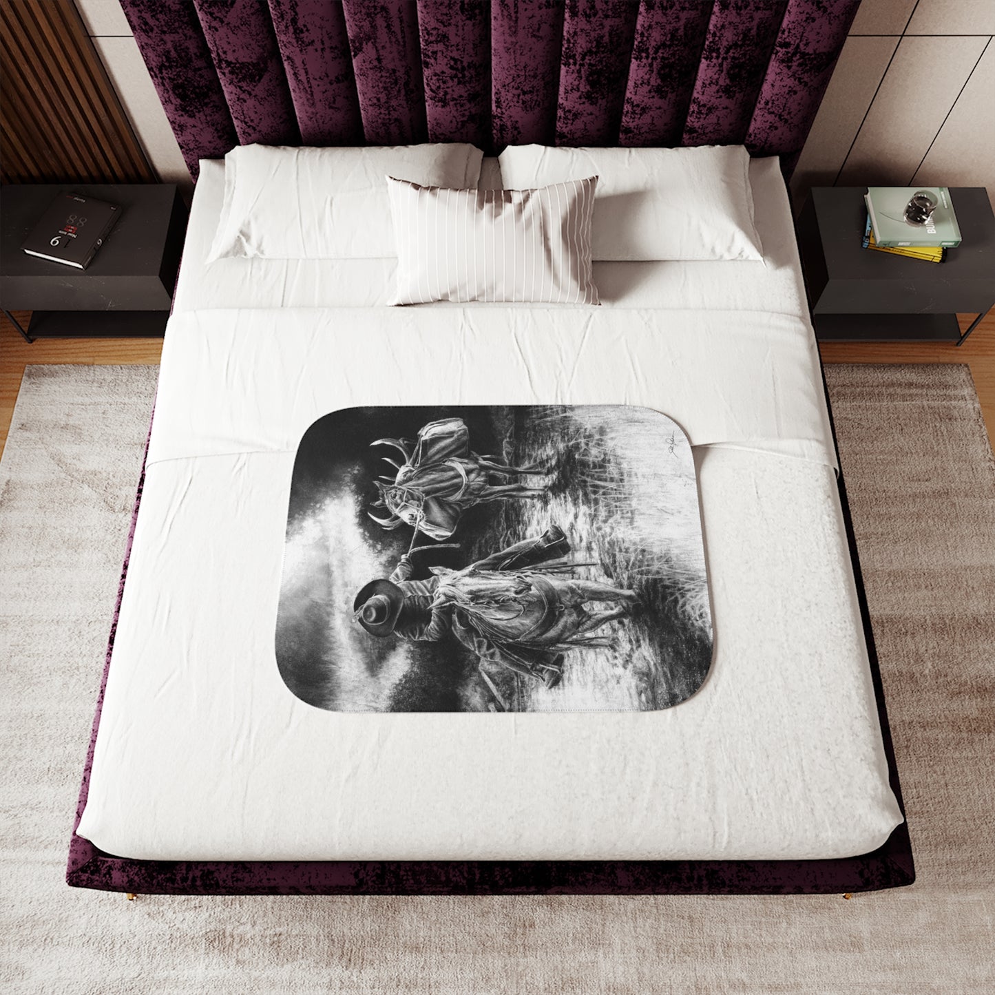 "Shallow Crossing" Sherpa Blanket.