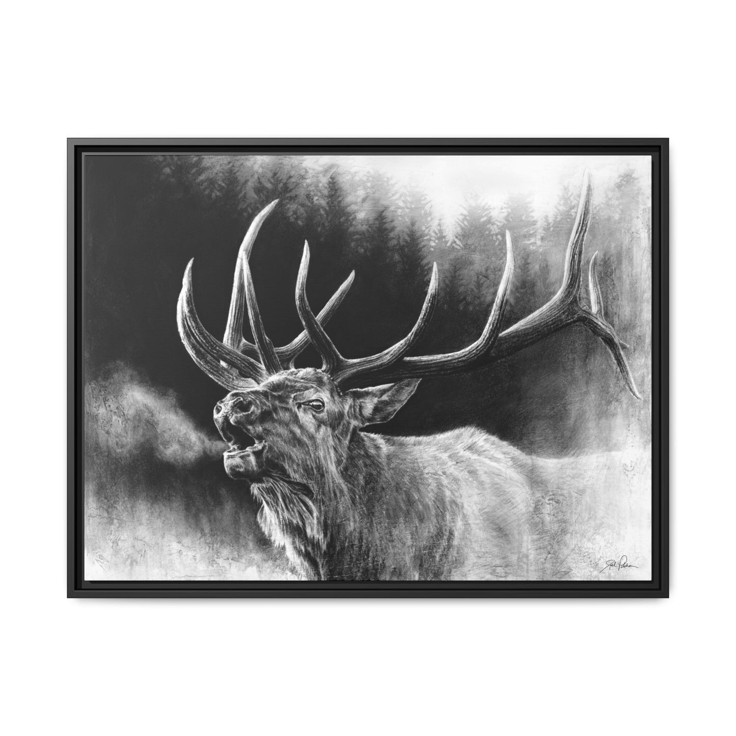 "Bugle Boy" Framed Canvas