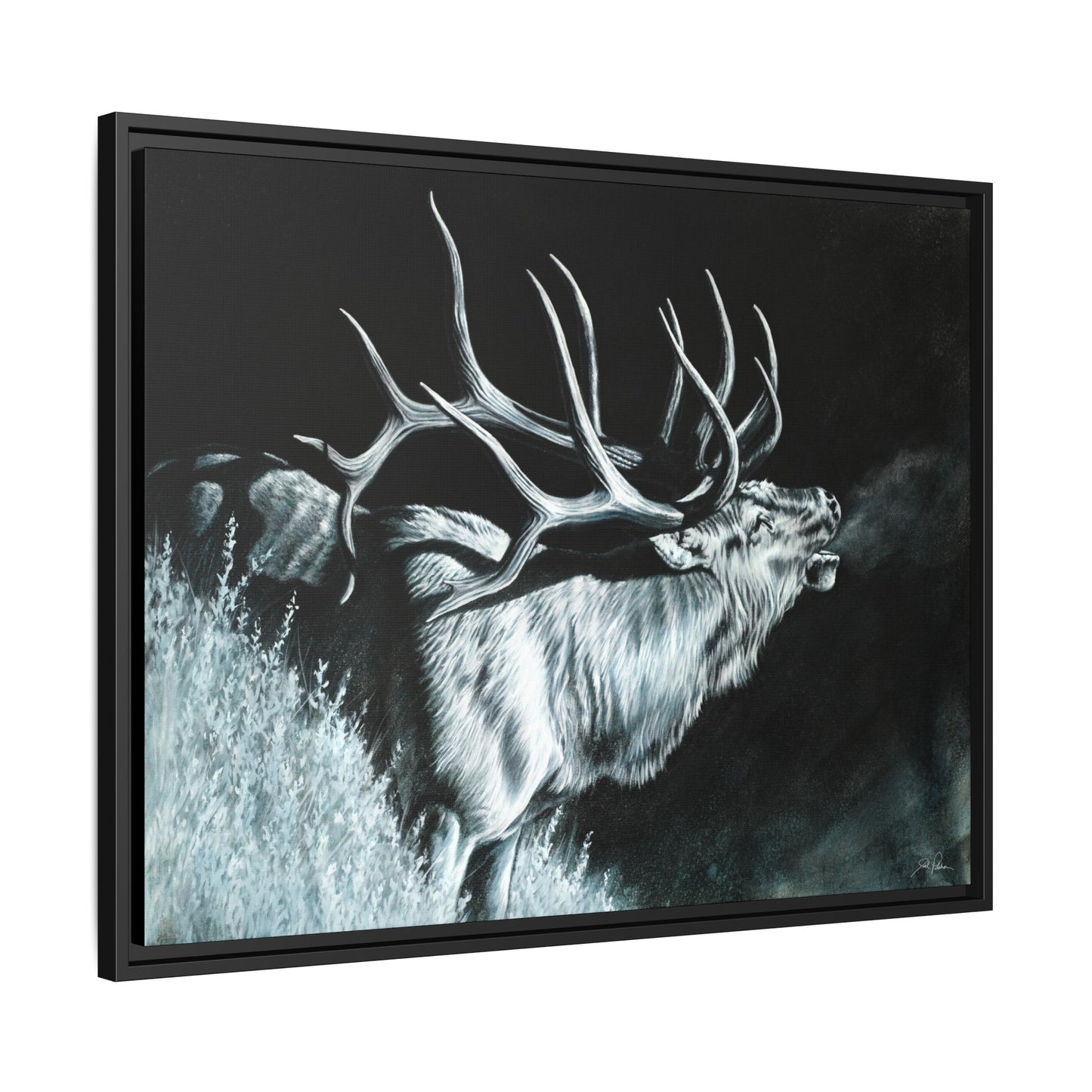 "Moonlit Melody" Framed Canvas