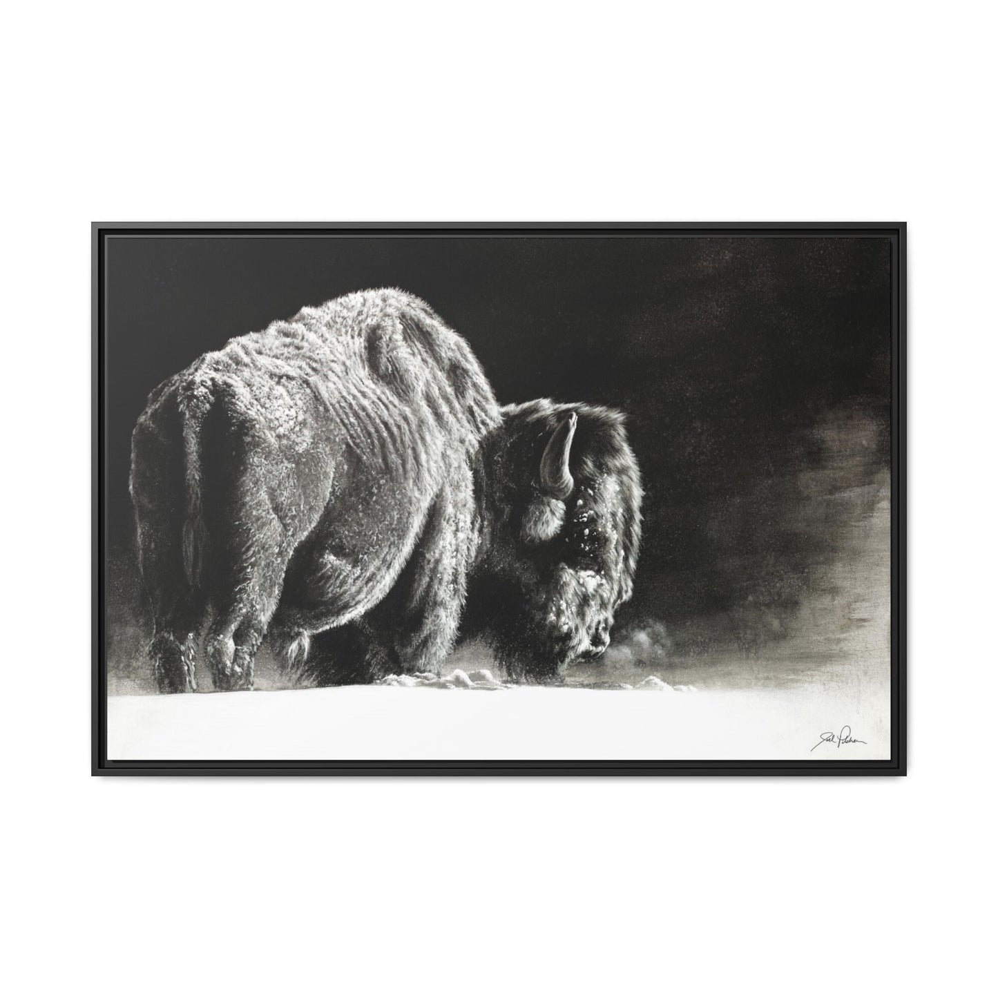 "Frosty" Framed Canvas