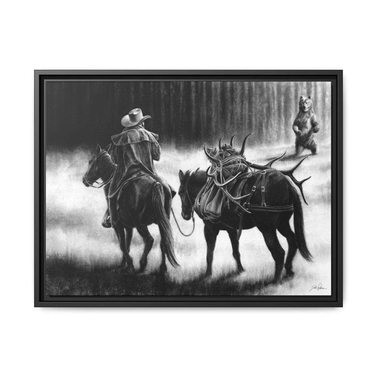 "Just Passin' Through" Framed Canvas