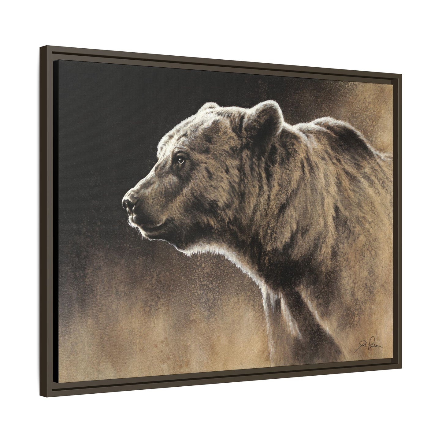 "Grizzly" Framed Canvas