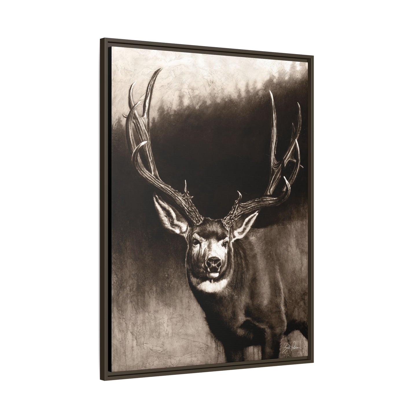 "Muley" Framed Canvas