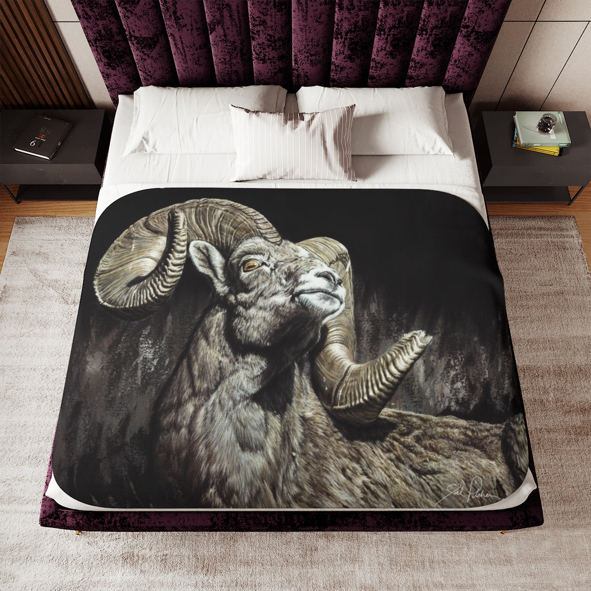 "Golden Eye" Sherpa Blanket