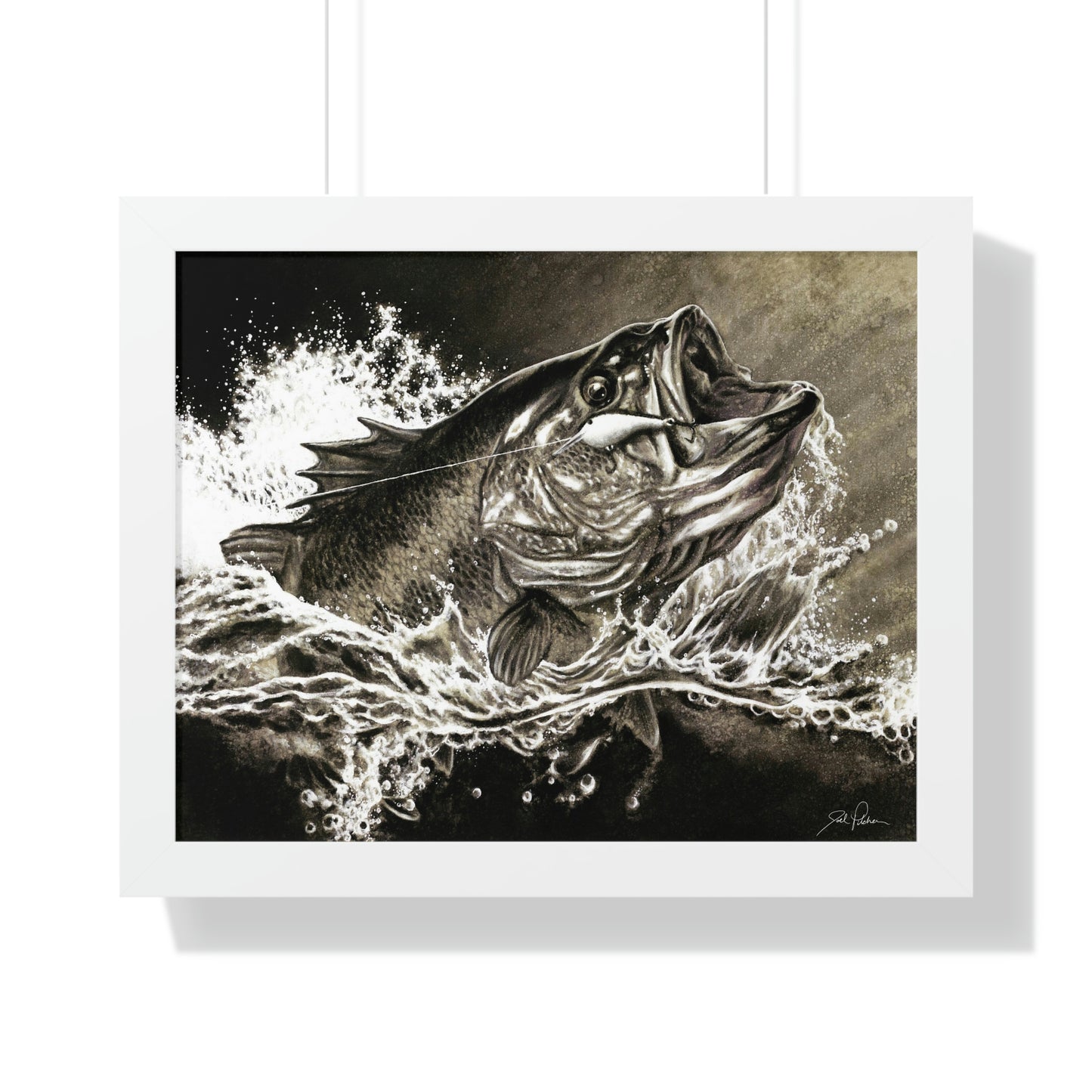 "Hooked" Framed Paper Print
