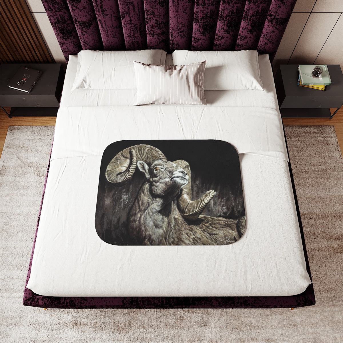 "Golden Eye" Sherpa Blanket