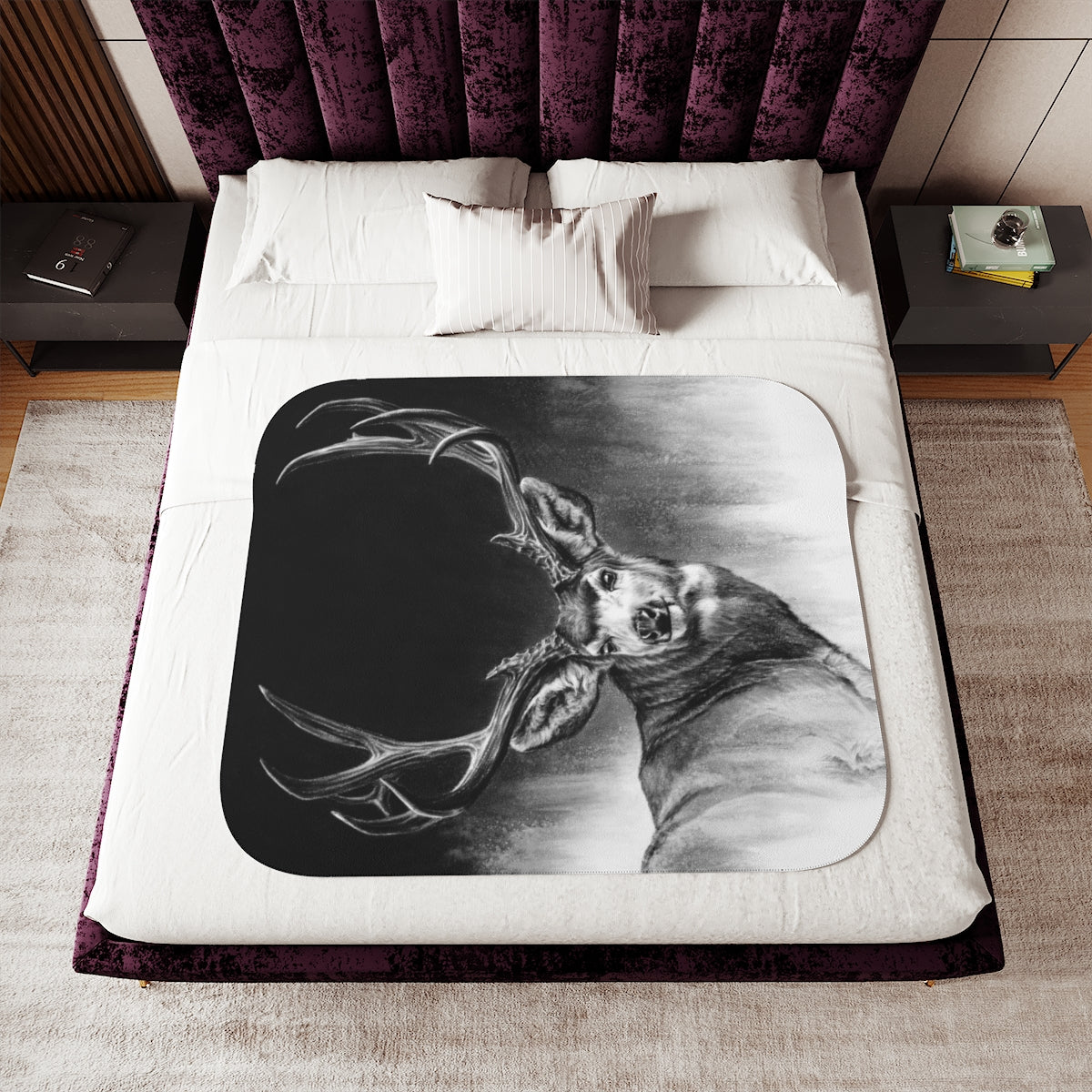"Looking Back" Sherpa Blanket