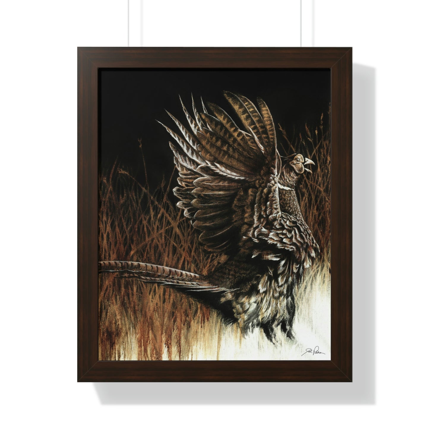 "Call of the Upland Pheasant" Framed Paper Print