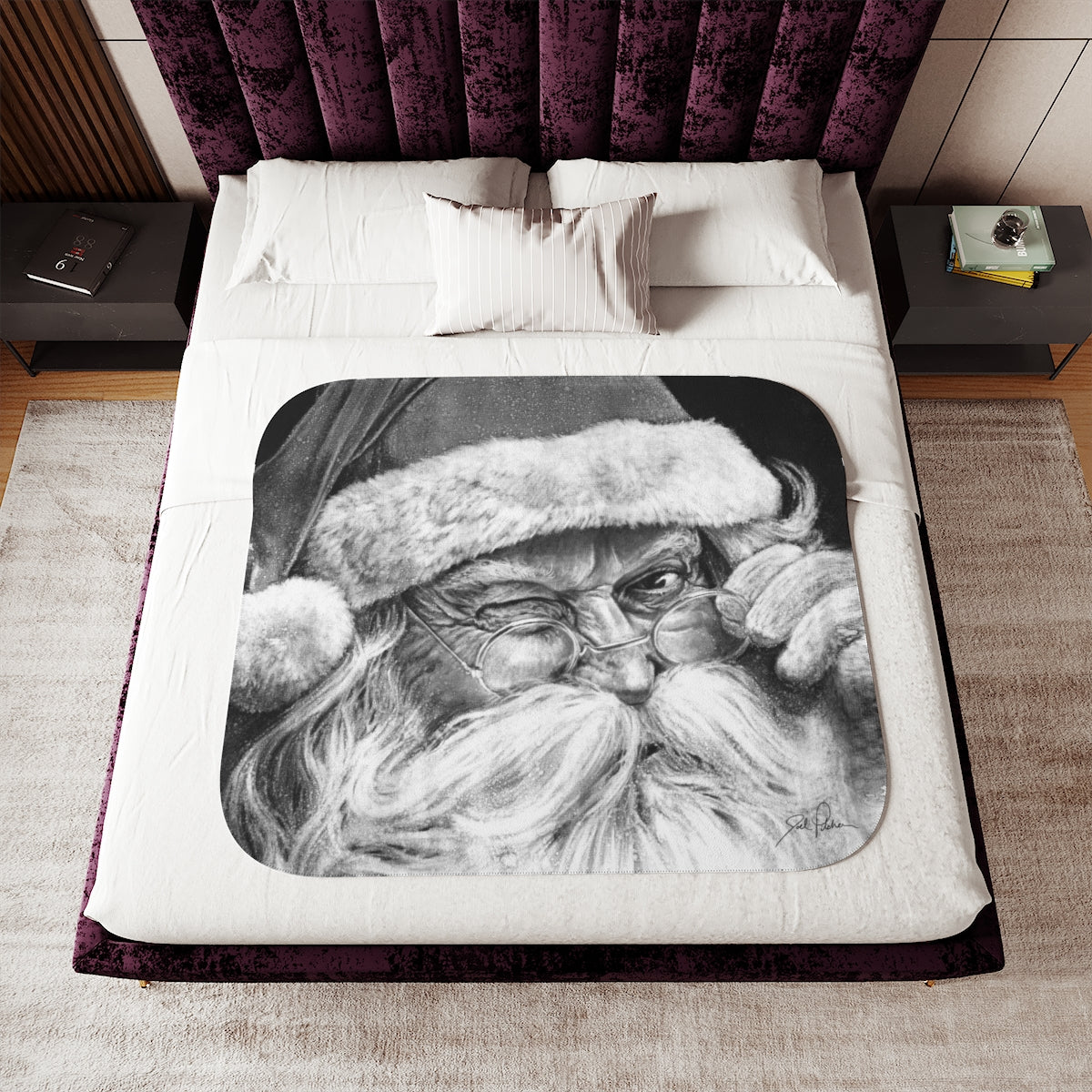 "Ol' Saint Nick" Sherpa Blanket