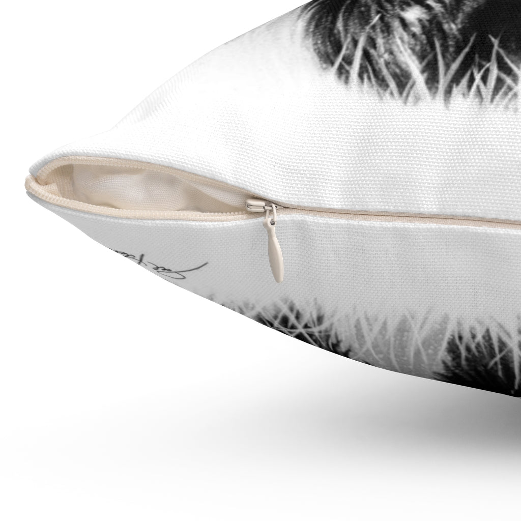 "Bull Dozer" Square Pillow
