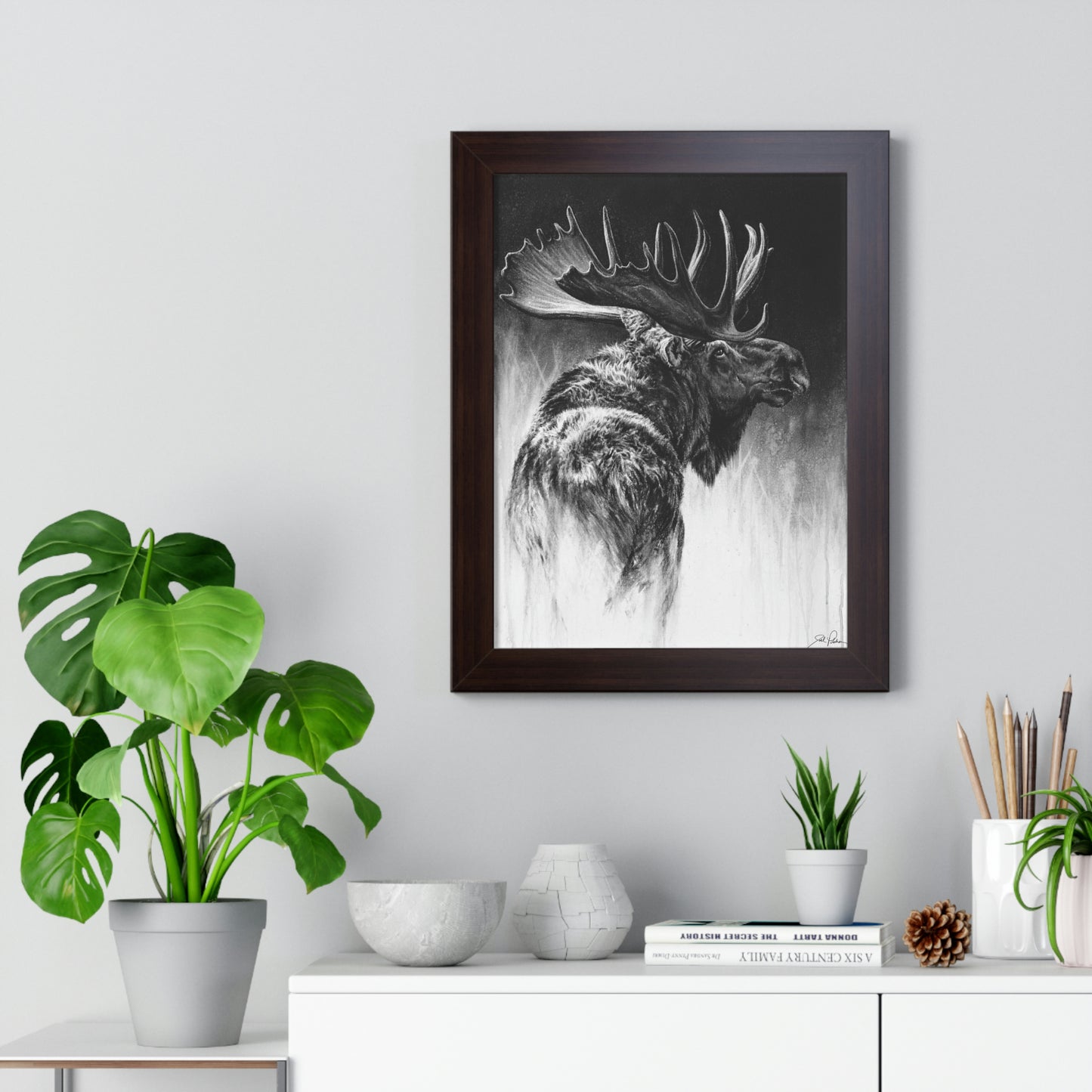 "Bull Moose" Framed Paper Print
