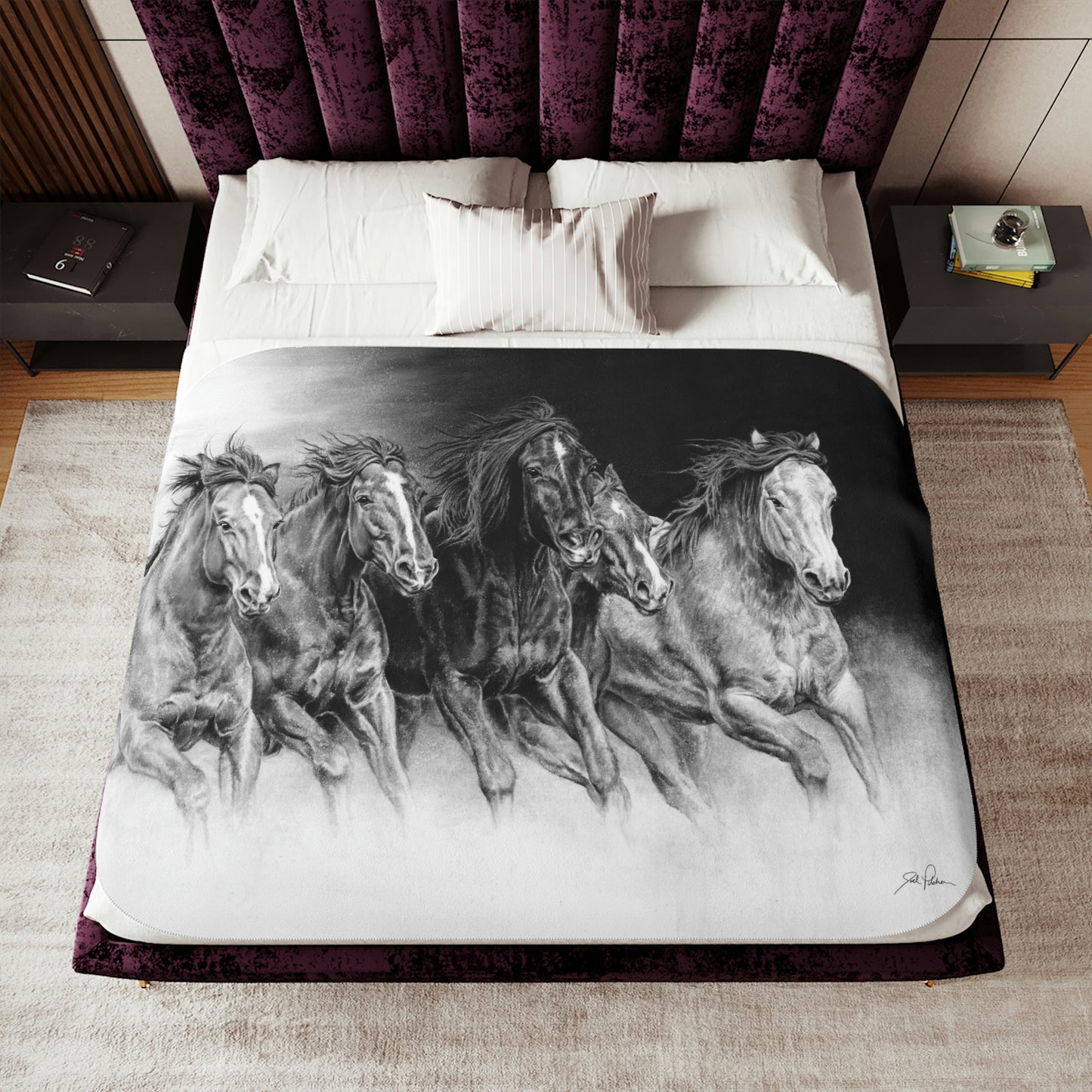 "Wild Bunch" Sherpa Blanket