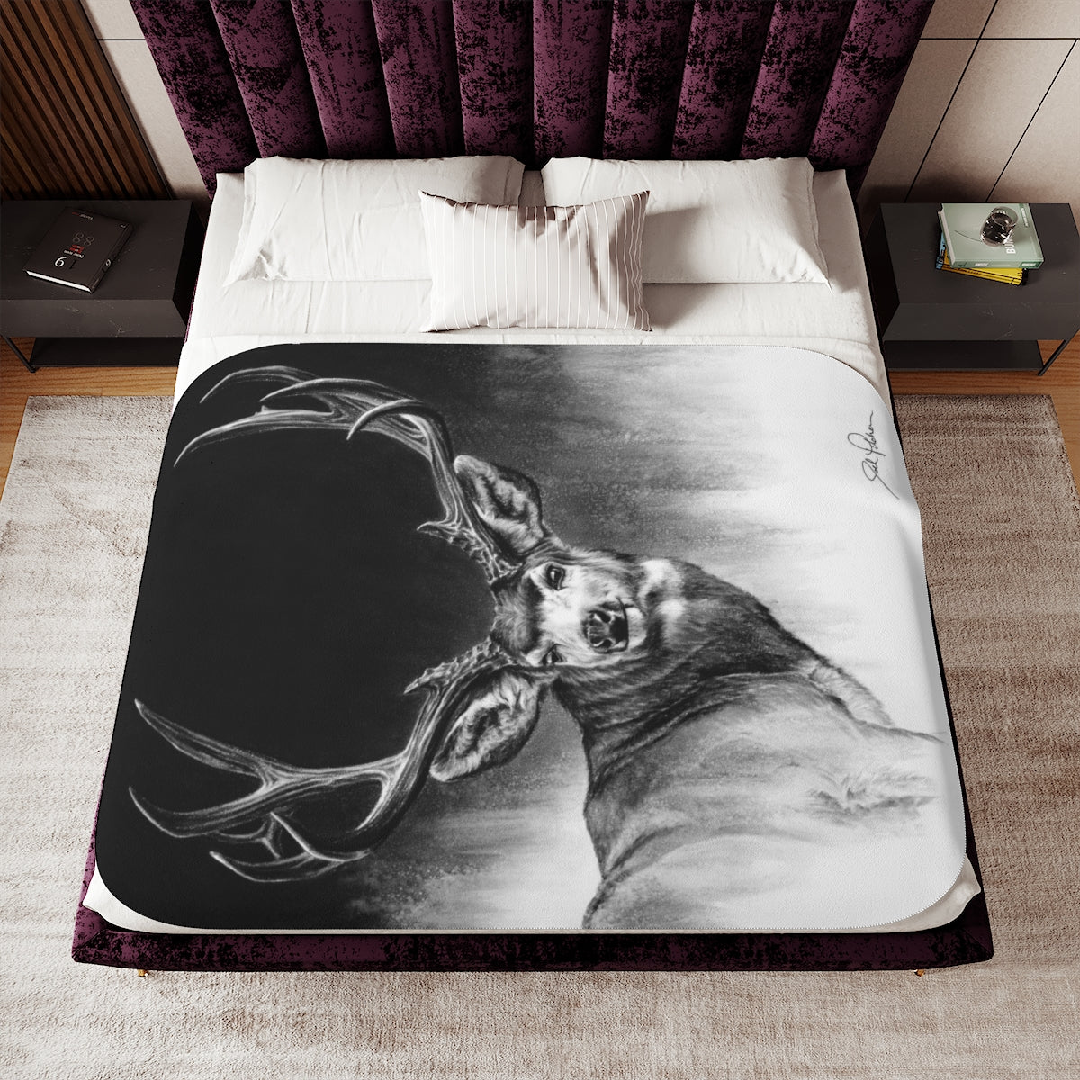 "Looking Back" Sherpa Blanket