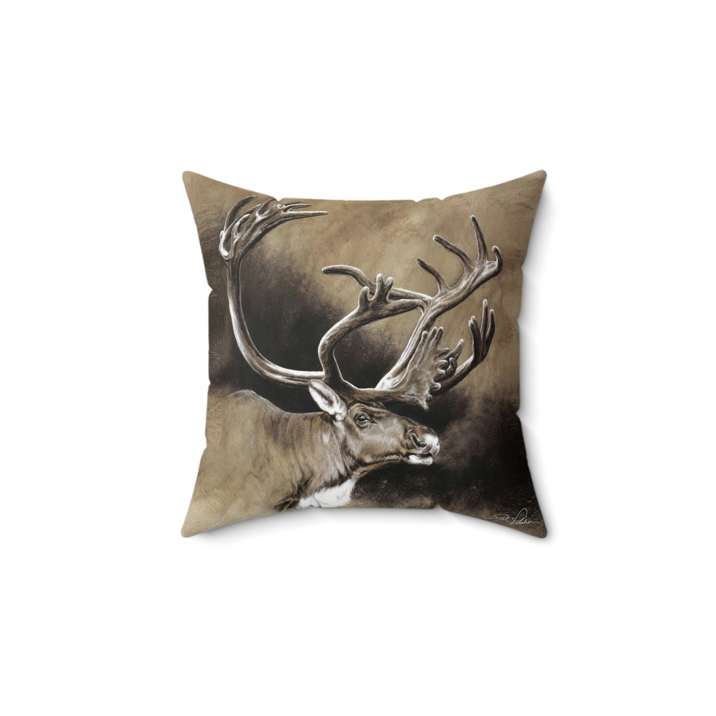 "Caribou" Square Pillow