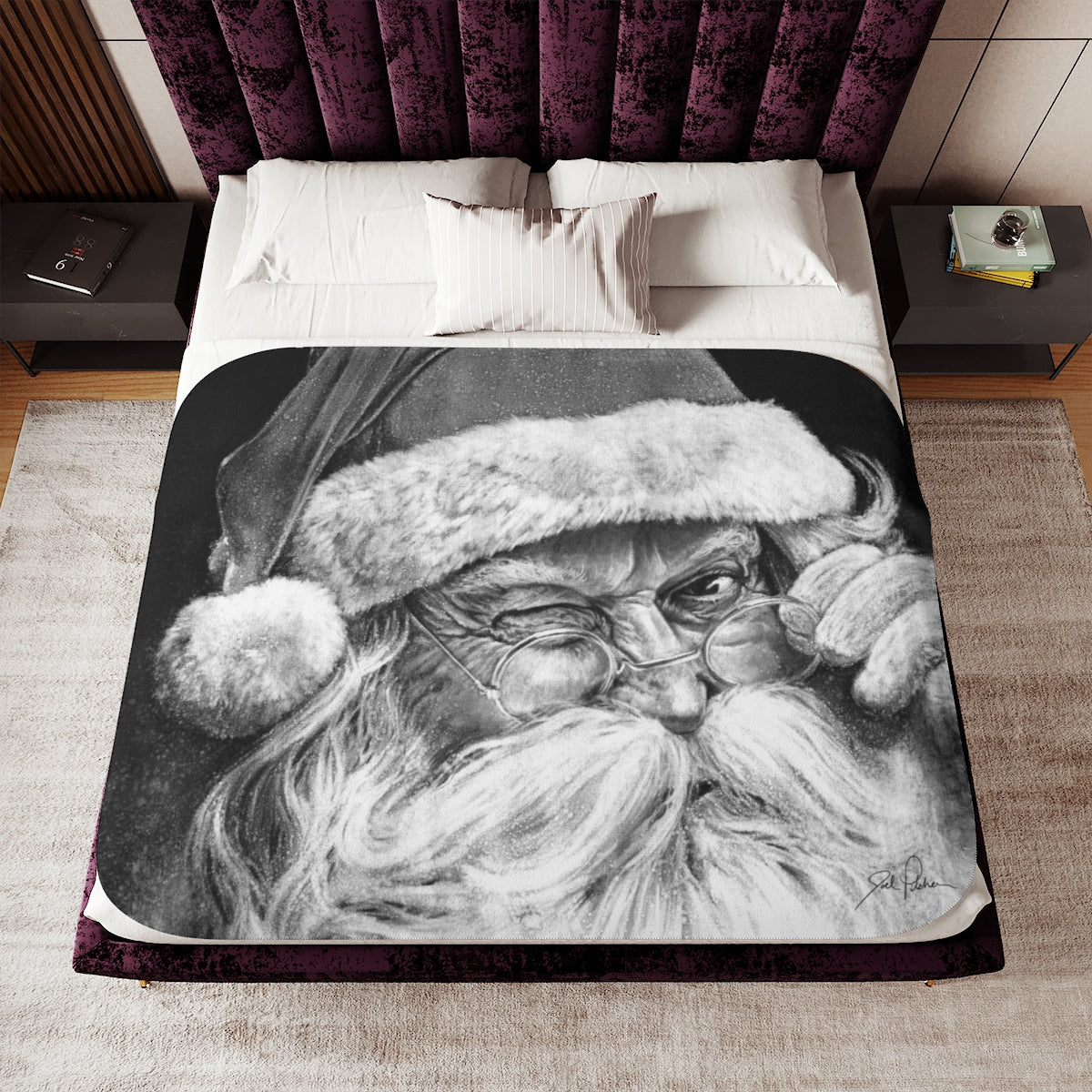 "Ol' Saint Nick" Sherpa Blanket