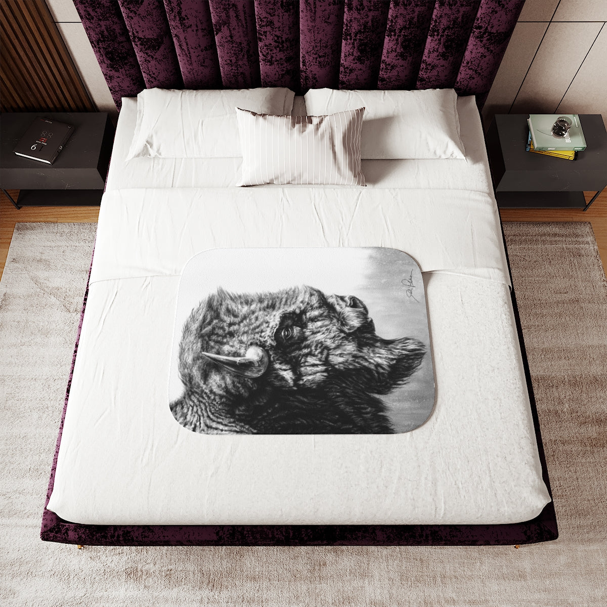 "Headstrong" Sherpa Blanket