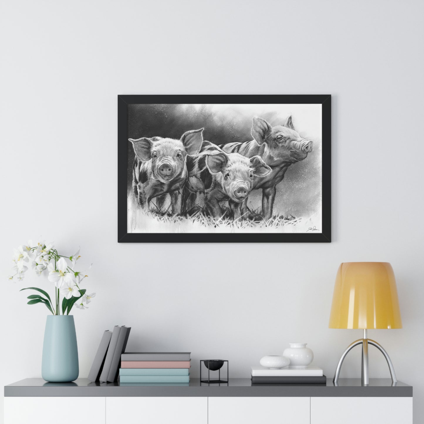 "Pig Tales" Framed Paper Print