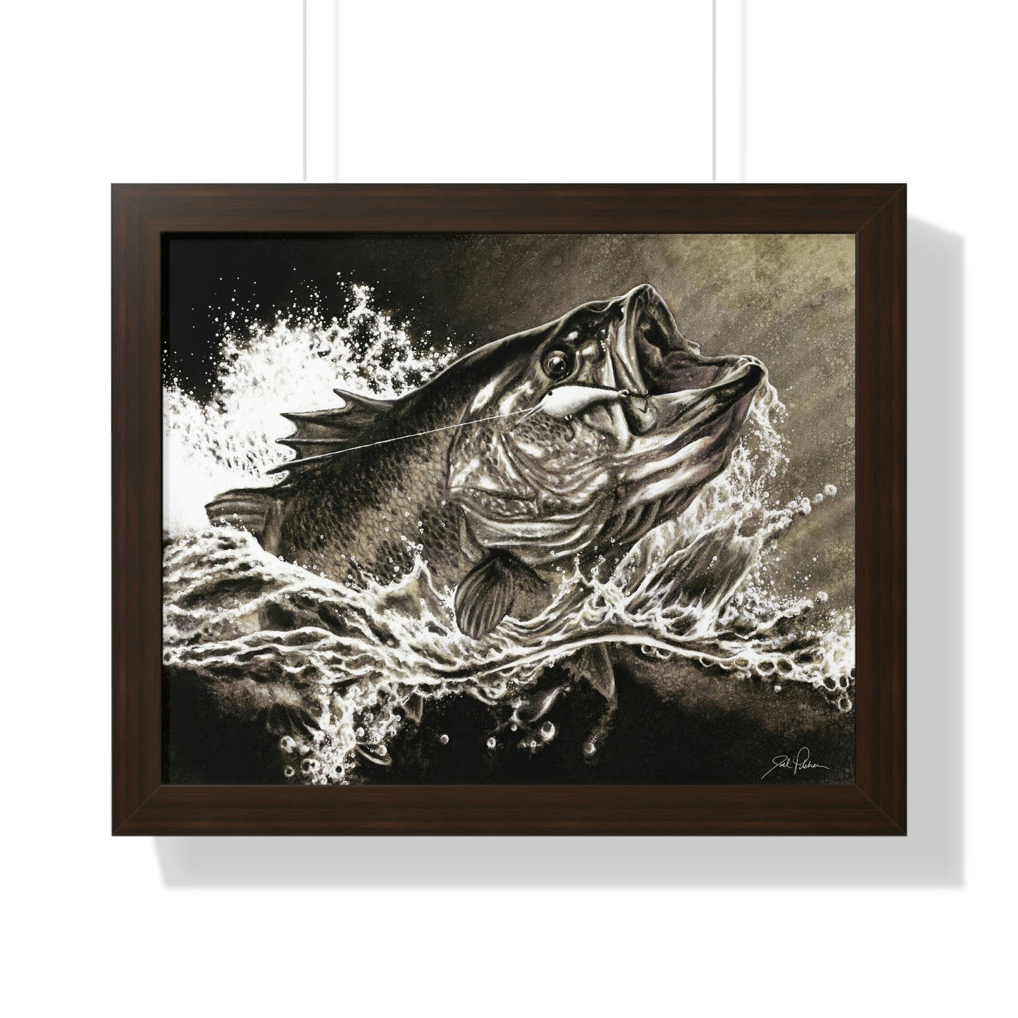 "Hooked" Framed Paper Print