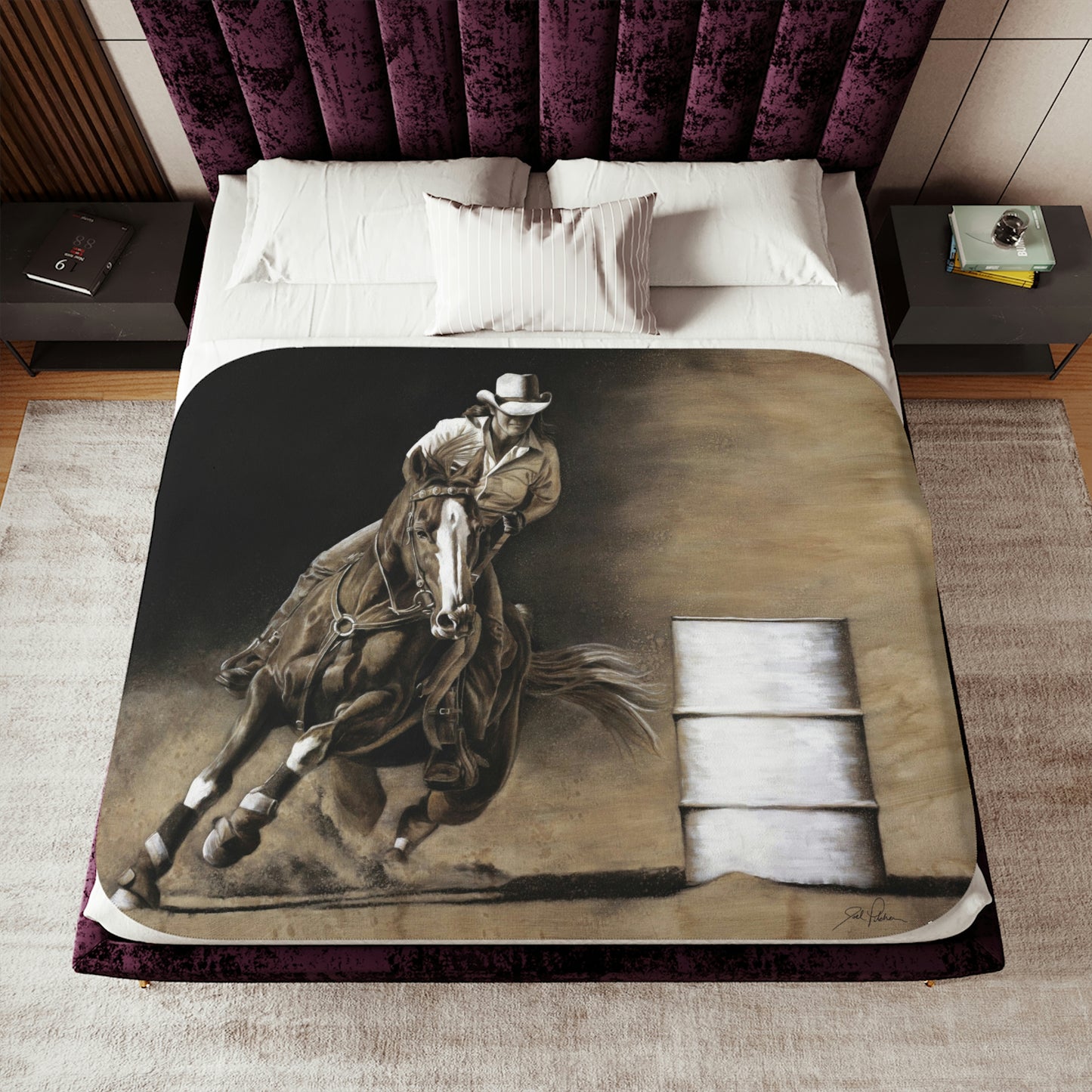 "Turn and Burn" Sherpa Blanket