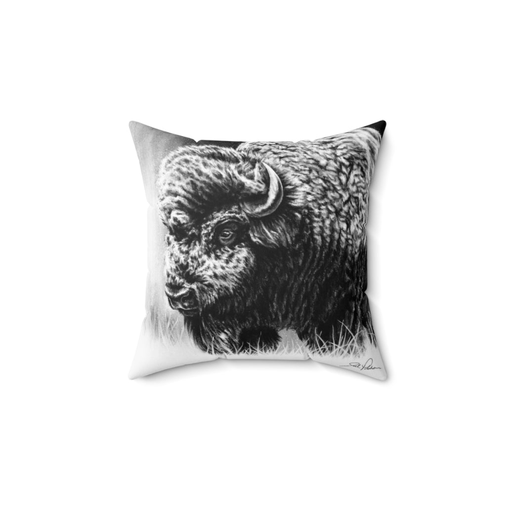 "Bull Dozer" Square Pillow