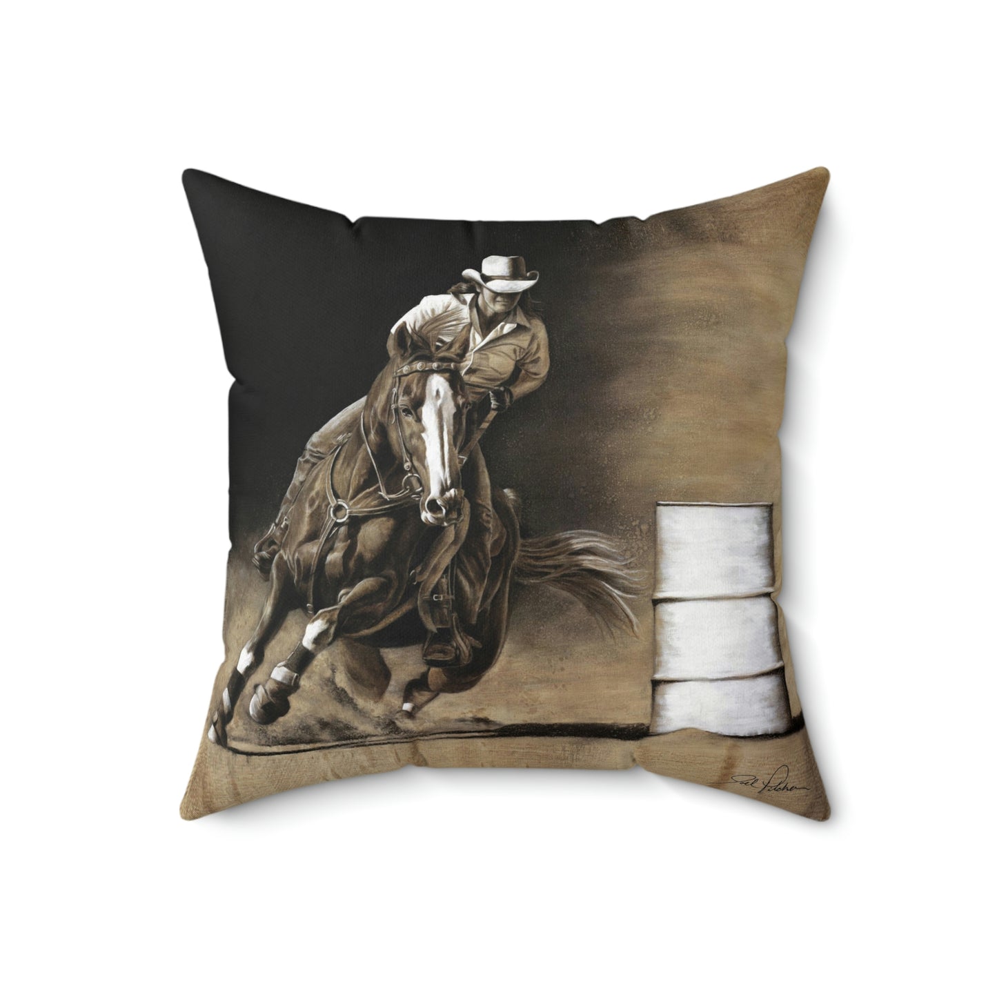 "Turn and Burn" Square Pillow