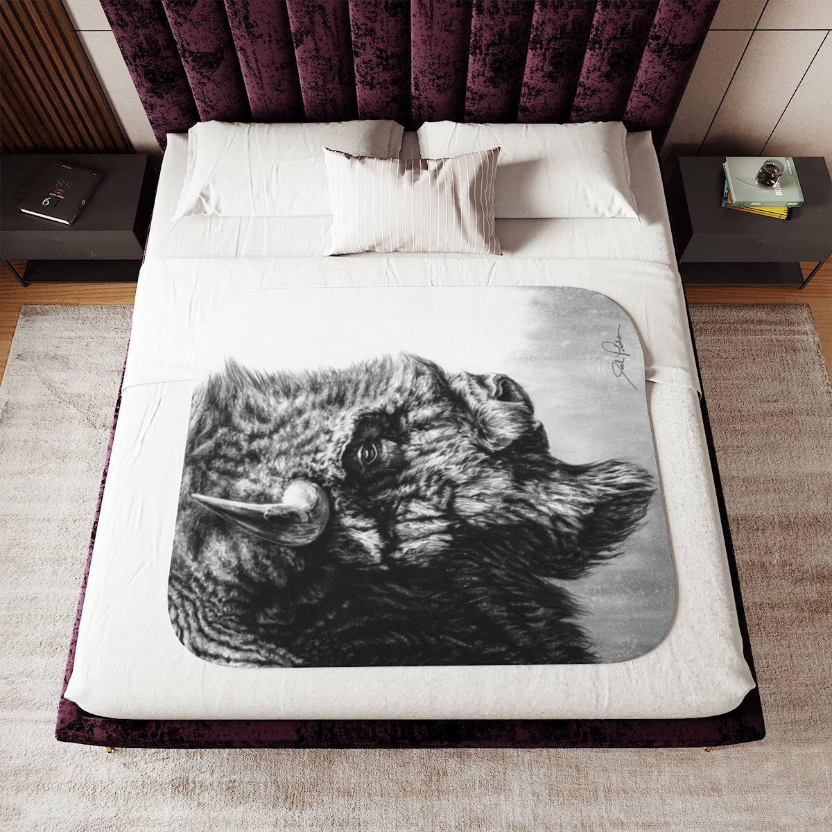 "Headstrong" Sherpa Blanket