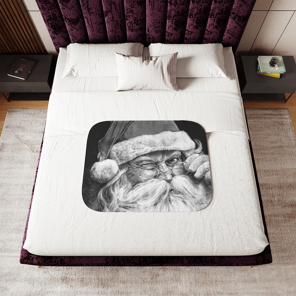 "Ol' Saint Nick" Sherpa Blanket