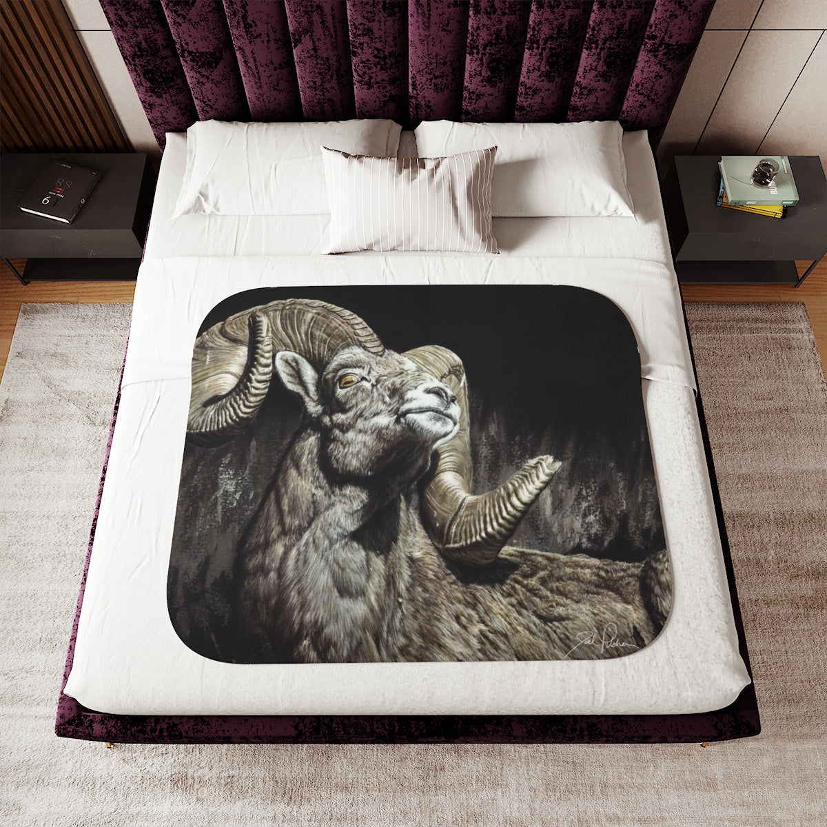 "Golden Eye" Sherpa Blanket