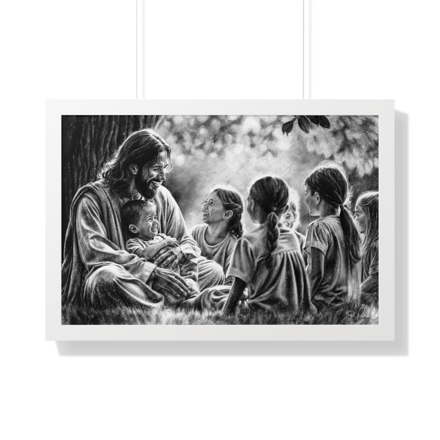 "Bless the Little Ones" Framed Paper Print