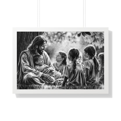 "Bless the Little Ones" Framed Paper Print