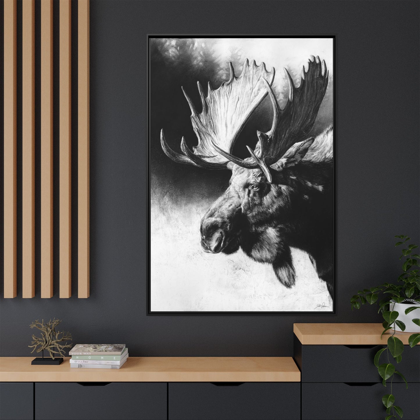 "Formida-bull" Framed Canvas