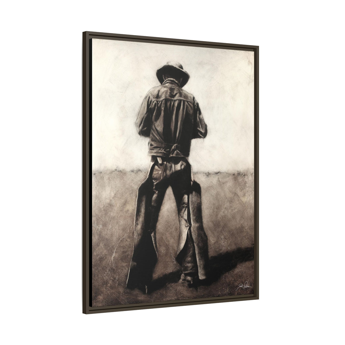 "Cowboy" Framed Canvas