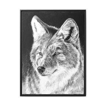 "Coyote II" Framed Canvas