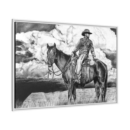 "Looking Back on the Path" Framed Canvas