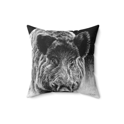 "Wild Boar" Square Pillow.