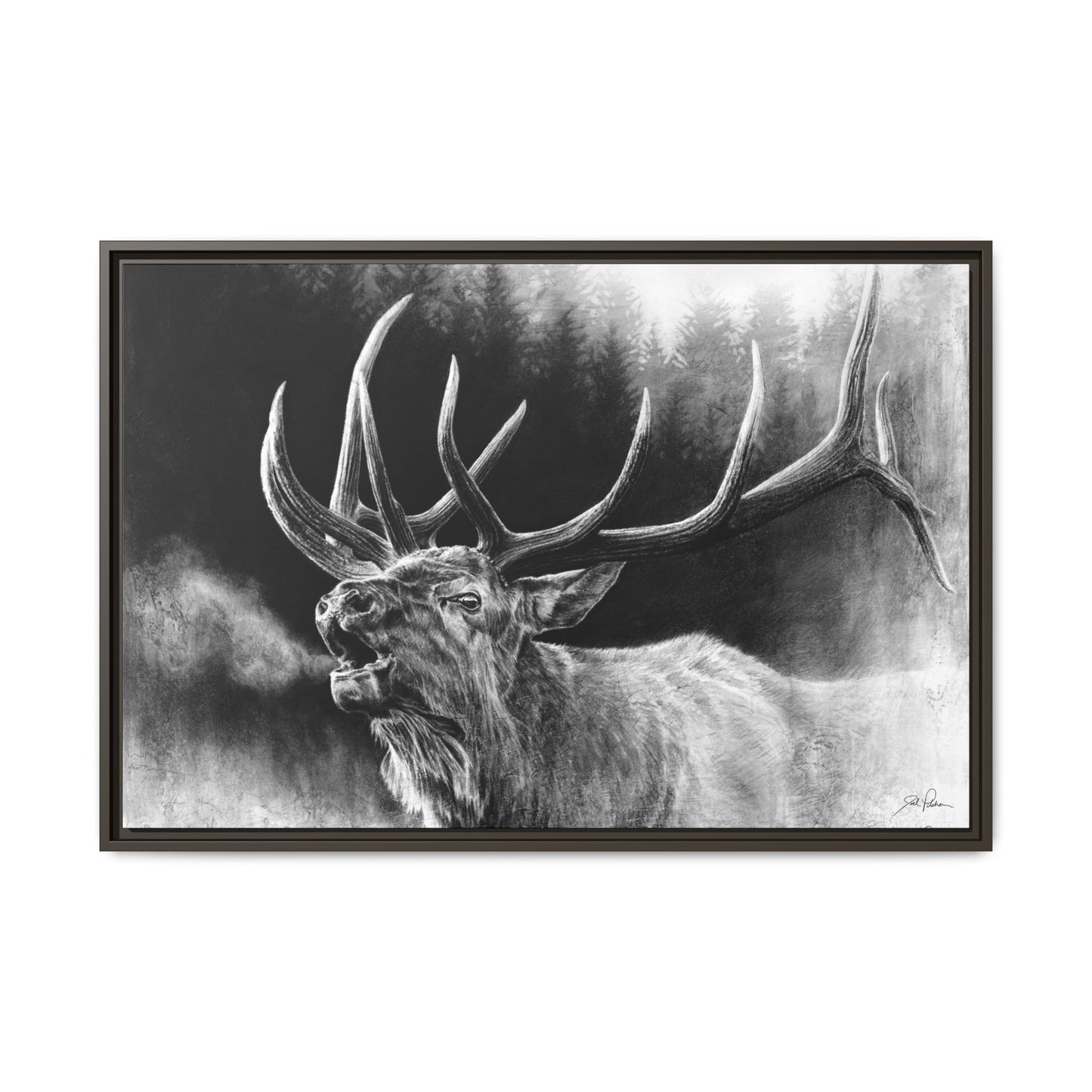 "Bugle Boy" Framed Canvas