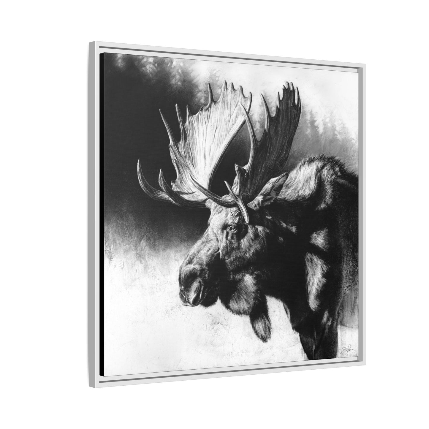 "Formida-bull" Framed Canvas