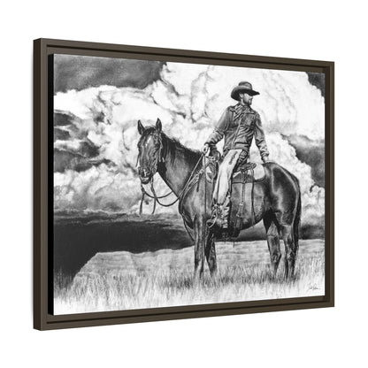 "Looking Back on the Path" Framed Canvas