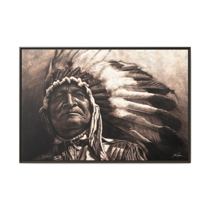 "Sitting Bear" Framed Canvas