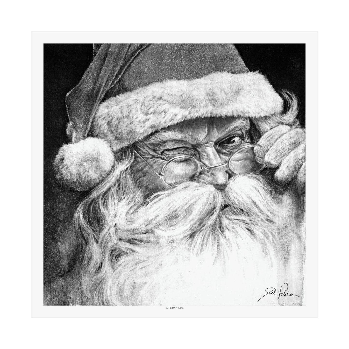 "Ol' Saint Nick" Premium Matte Paper Print.