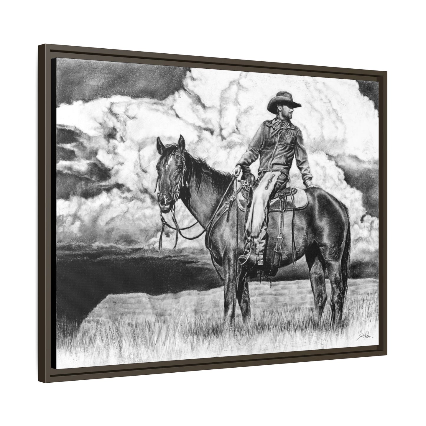 "Looking Back on the Path" Framed Canvas