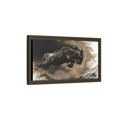 "Wildebeest" Framed Canvas
