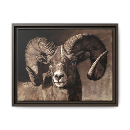 "Full Curl" Framed Canvas