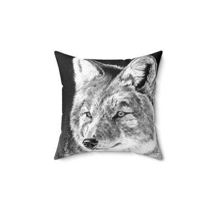 "Coyote II" Square Pillow.
