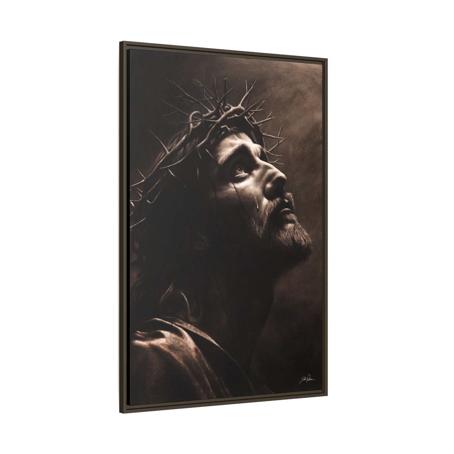 "With His Stripes We Are Healed" Framed Canvas