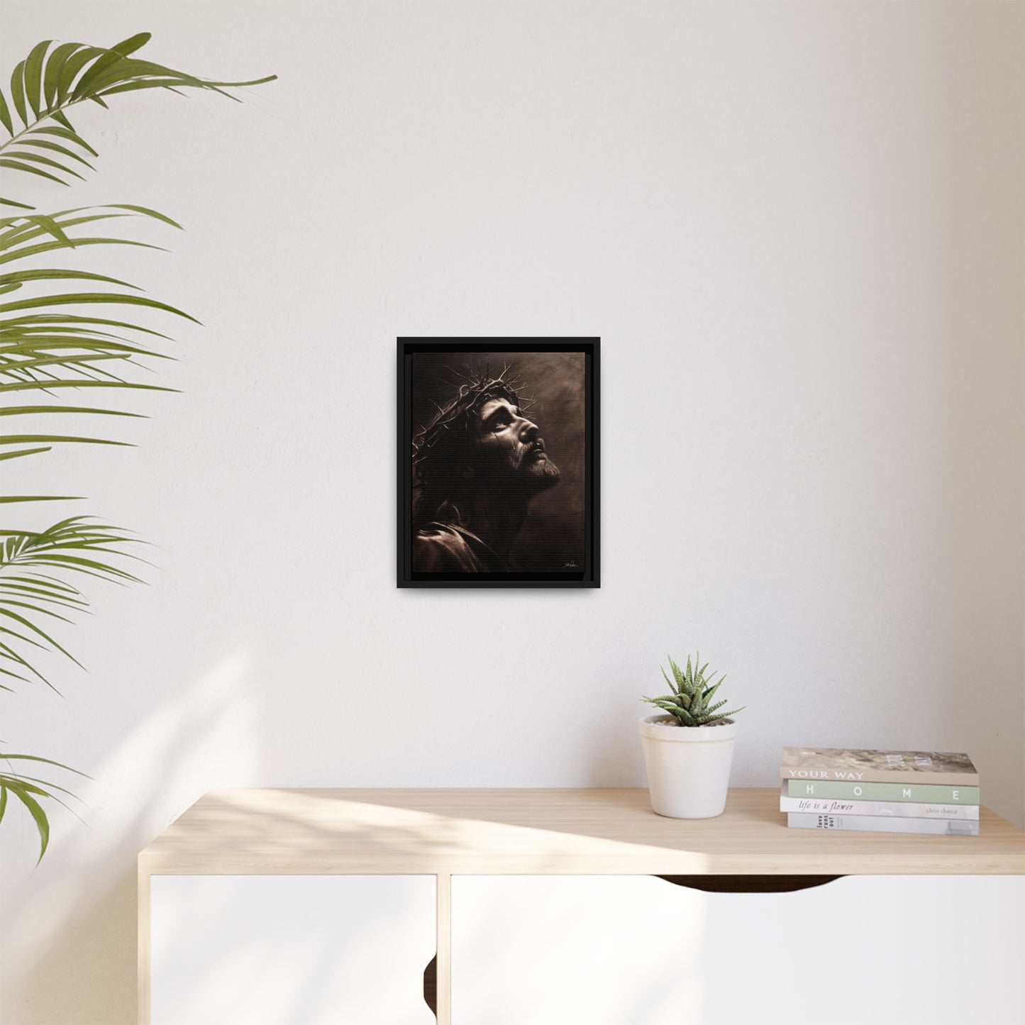 "With His Stripes We Are Healed" Framed Canvas