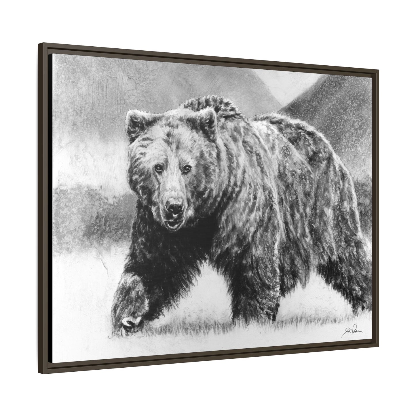 Grizzly II" Framed Canvas